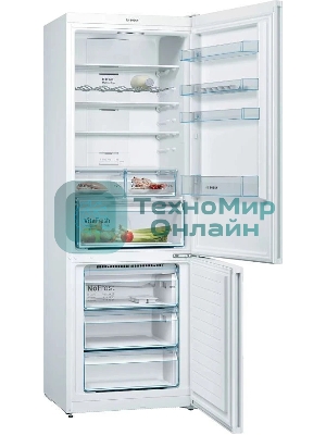 Холодильник Bosch KGN49XWEA белый двухкамерный 330/108л морозилка снизу, No Frost