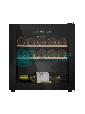 Винный шкаф Maunfeld MFWC-40S14 черный, 40 л, 1 отсек, 14 бут., класс G
