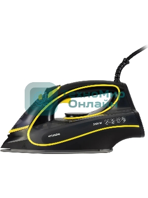 Утюг Hyundai H-SI01560 черный/желтый, 3200 Вт, 35 г/мин, 220 г/мин, 450 мл