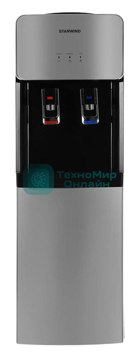 Кулер для воды Starwind SW-1011EB, верхняя загрузка, нагрев 95 °С, охлаждение 10 °С, черный/серебристый