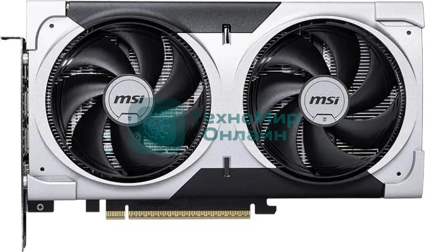 Видеокарта MSI RTX 5060 Ti 8G VENTUS 2X OC PLUS, NVIDIA RTX 5060 Ti, 8 ГБ GDDR7, 128 бит, PCI-e 5.0, 1xHDMI, 3xDP, 2617 МГц