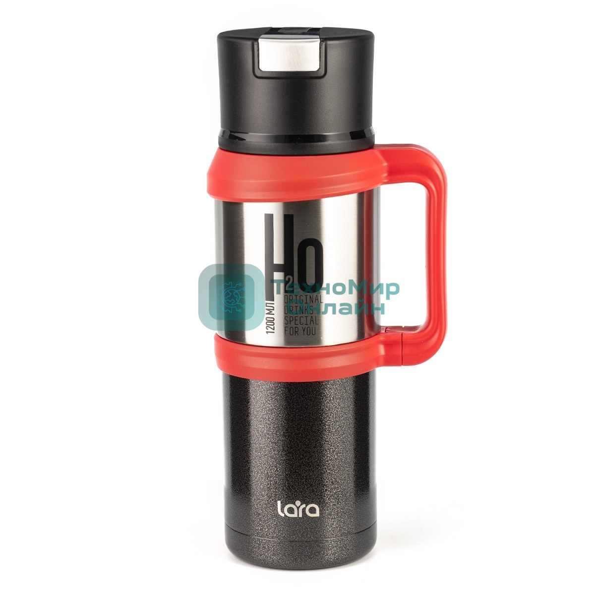 Термос Lara LR04-17 1,2 л нержавеющая сталь/пластик