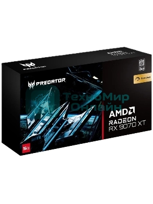 Видеокарта Acer RX9070XT PREDATOR BIFROST WHITE OC 16Gb GDDR6 256bit 3xDP HDMI 3FAN RTL