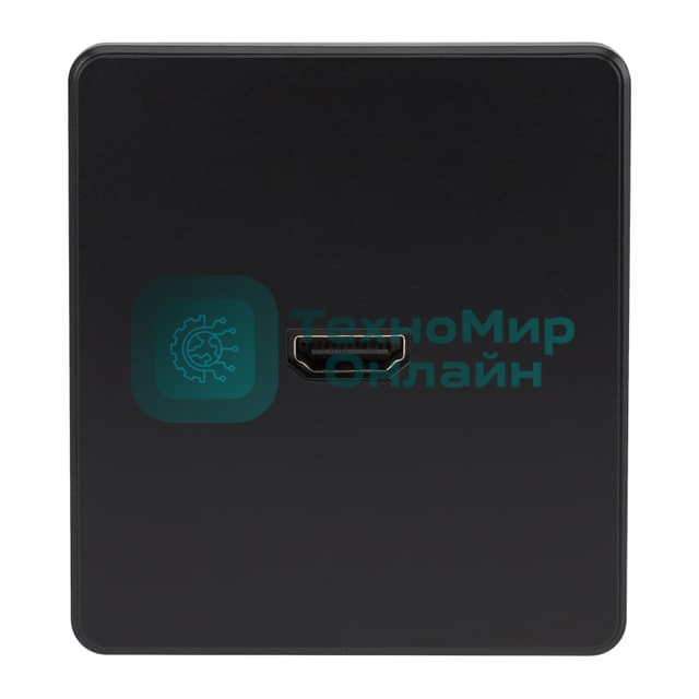 Розетка Kranz ROUND HDMI с/у оникс