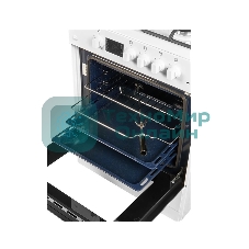 Плита комбинированная MIU 6040 ЕRPDCHK белый, конфорок 4 шт газовых, духовка 65 л, 60 см x 85 см x 60 см