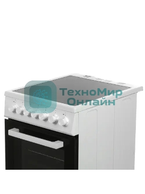 Плита электрическая Beko FSE57110GW белый, конфорок 4 шт, духовка 55 л, гриль, 50 см x 85 см x 60 см