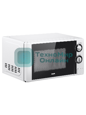 Микроволновая печь BBK 20MWS-704M/W белый, 20 л, 700 Вт, переключатели - поворотный механизм