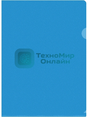 Папка-уголок Silwerhof Eco тисненый A4 пластик 0.12мм синий