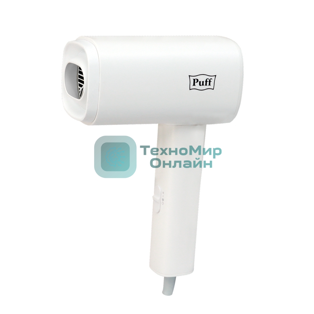 Фен Puff 1602 белый, 1600 Вт, компактный