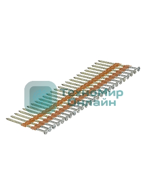 Гвозди Denzel для пнев. нейлера (оцинк.), длина - 65 мм, диам. - 2,9 мм, 2000 шт.