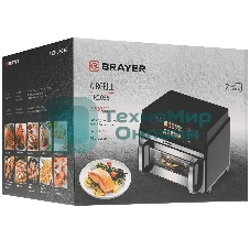 Аэрогриль BRAYER BR2055 черный, 2200 Вт, 11 л, сенсор, 10 программ