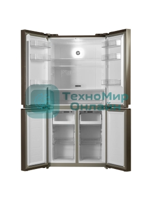 Холодильник Centek CT-1756 Beige Glass Total NF бежевый двухкамерный 289/153л морозилка сбоку, No Frost