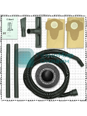 Пылесос строительный Bort BSS-2460-Storm синий, 440/2400 Вт, уборка сухая/влажная, пылесборник мешок/контейнер, 60 л