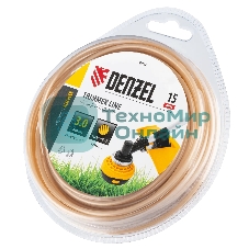 Леска для триммера Denzel армированная алюминием круглая, 3,0мм х 15м, блистер ALUFLEX