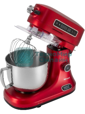 Кухонная машина Rondell RDE-KM900 планетар.вращ. 1900Вт красное вино