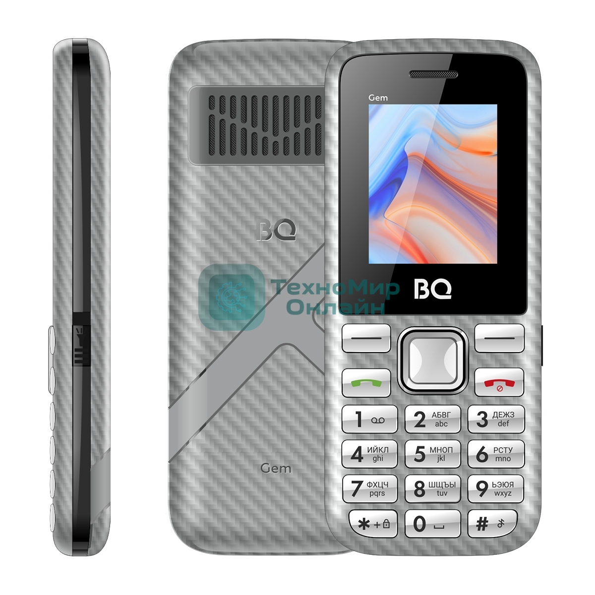 Мобильный телефон BQ 1860 Gem серый (без СЗУ в комплекте)