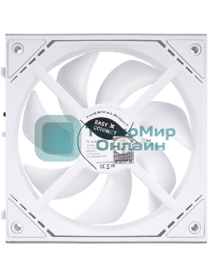 Кулер для корпуса Thermalright TL-M12QRW Reverse (124x120x25mm, 4-pin PWM, ARGB, 47.6CFM, 23.2dBA, 1500RPM, White)