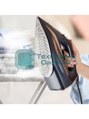 Утюг Endever DELTA-233 черный/золотой, 2400 Вт, 35 г/мин, 145 г/мин, 350 мл