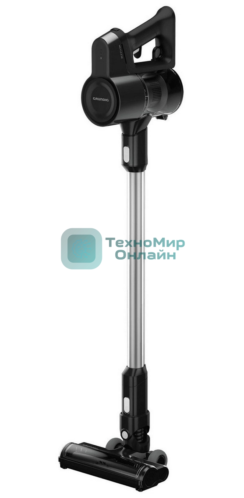 Пылесос вертикальный Grundig VCP 4230 черный, питание от аккумулятора, 150 Вт, уборка сухая, пылесборник 0.55 л