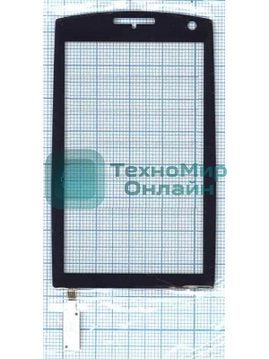 Сенсорное стекло (тачскрин) для Philips Xenium X815, черное