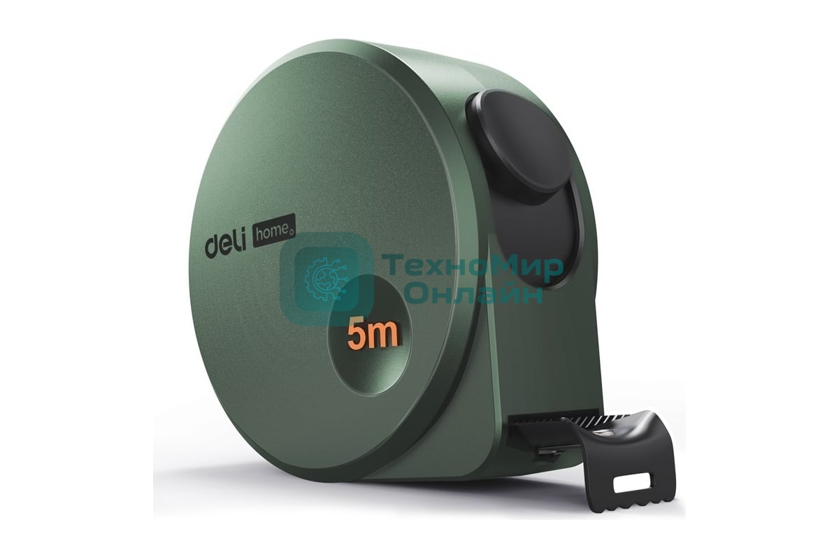 Рулетка Home Series Green HT8519L 5м х 19мм, эксклюзивный дизайн, корпус - высококачественный софттач пластик