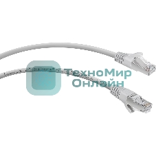 Шнур коммутационный Cabeus, Cat.5e, экр., F/UTP, RJ45/RJ45, LSZH, AWG24 10м, серый