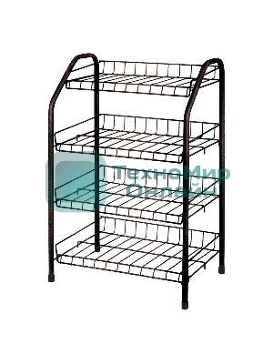 Этажерка НИКА ЭТ2/Ч, черный, 4 полки 700x465x300