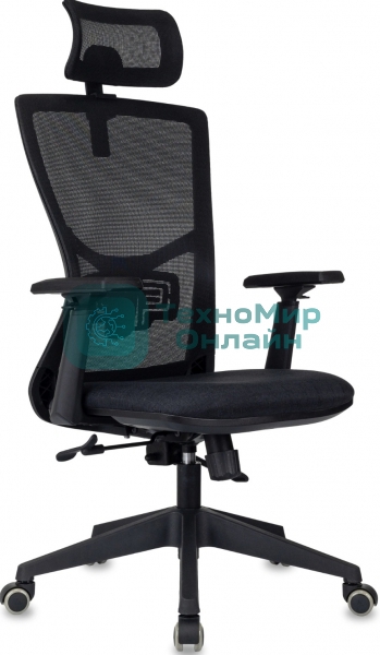 Кресло руководителя Бюрократ MC-811-H черный Elastic-102 крестов. пластик