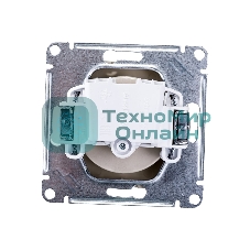 Механизм розетки 1-м СП AtlasDesign без заземл. 16А алюм. SchE ATN000341