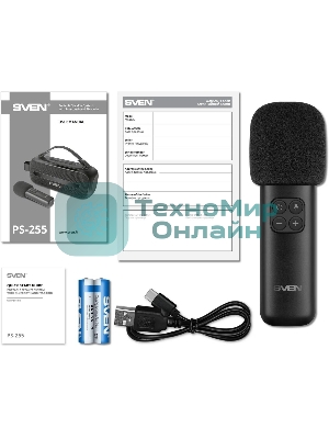 Колонка портативная SVEN PS-255 черный 12W 1.0 BT 3600mAh