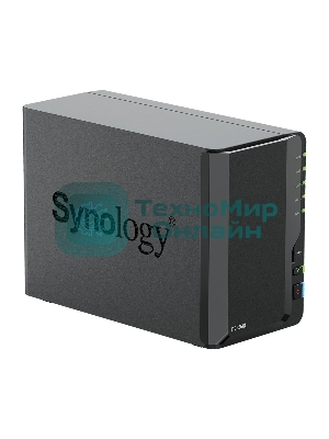 СХД настольное исполнение Synology 2BAY NO HDD DS225+