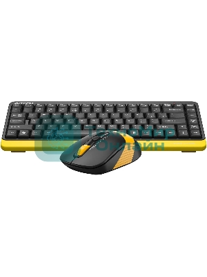 Комплект клавиатура + мышь A4Tech Fstyler FG1110 клав:черный/желтый мышь:черный/желтый USB беспроводная Multimedia (FG1110 BUMBLEBEE)