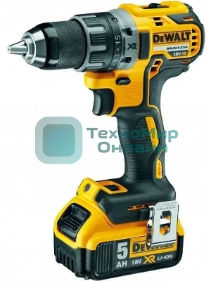 Дрель-шуруповерт DeWalt DCD791P2, 18 В, 5 Ач, 70 Нм, бесщеточный