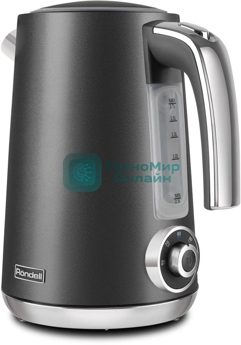 Чайник электрический Rondell 1002-RE-01, 1.7л, 2200Вт, черный
