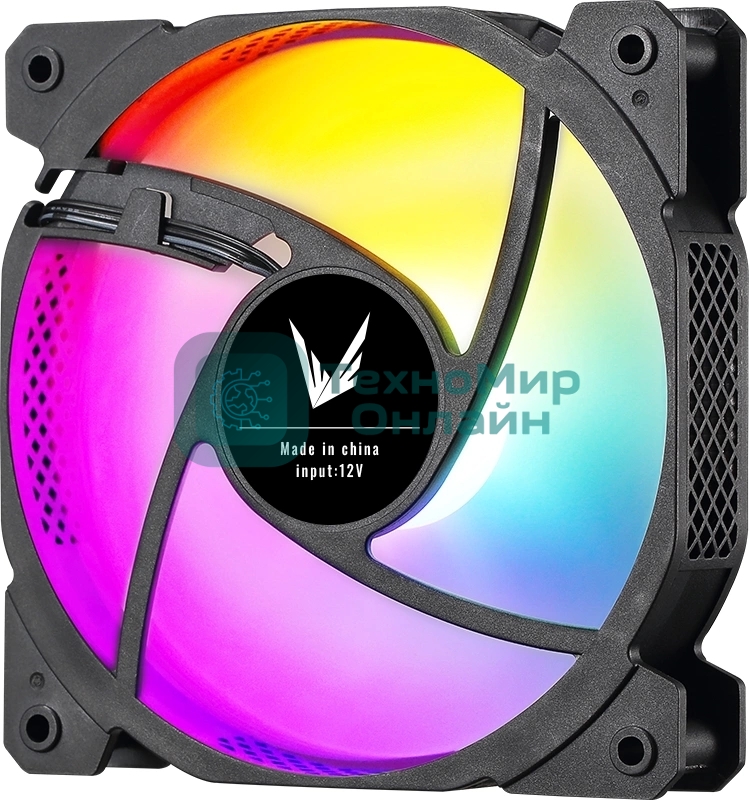 Вентилятор для корпуса Aerocool/Formula Cosmic 12BK FR RGb черный, 120 мм, 1100 об/мин, 22.3 дБ, 4 pin