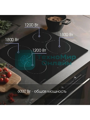 Электрическая варочная панель Zigmund & Shtain CN 42.6 B Hi-Light, независимая, черный
