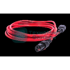 Шнур питания с фиксатором REM IEC 60320 C13/IEC 60320 C14, 10 А/250 В (3 * 1,0), длина 1,8 м, красный R-10-Cord-C13-C14-1.8-Red
