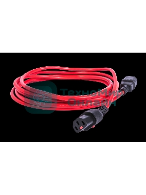 Шнур питания с фиксатором REM IEC 60320 C13/IEC 60320 C14, 10 А/250 В (3 * 1,0), длина 1,8 м, красный R-10-Cord-C13-C14-1.8-Red