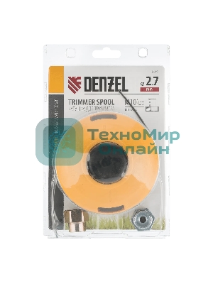 Катушка триммера Denzel полуавтомат. гайка М10х1,25L; гайка М10х1L; гайка М8х1,25L
