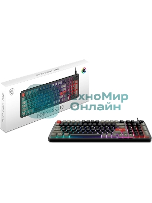 Клавиатура MSI GK110 черный/серый USB for gamer LED (S11-04RU258-HH9)