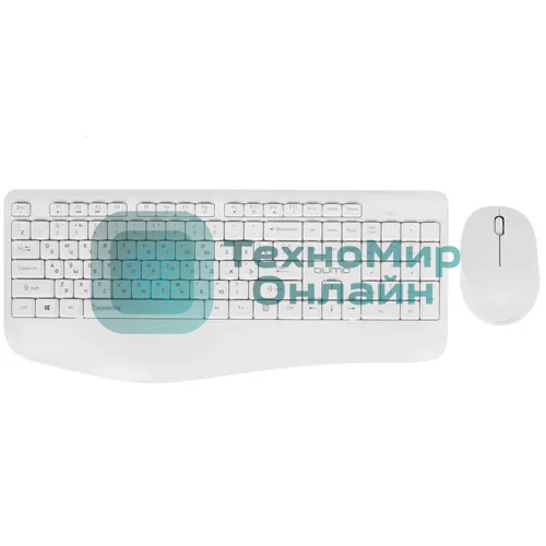Комплект клавиатура+мышь Qumo Space K57/M75 беспроводной, USB, 1200 DPI, белый