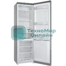 Холодильник Stinol STN 200 DG серебристый двухкамерный 249/75л морозилка снизу, No Frost