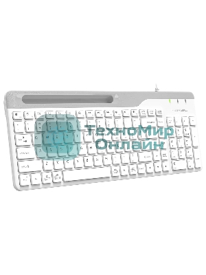 Клавиатура проводная A4Tech Fstyler FK25, USB, белый/серый