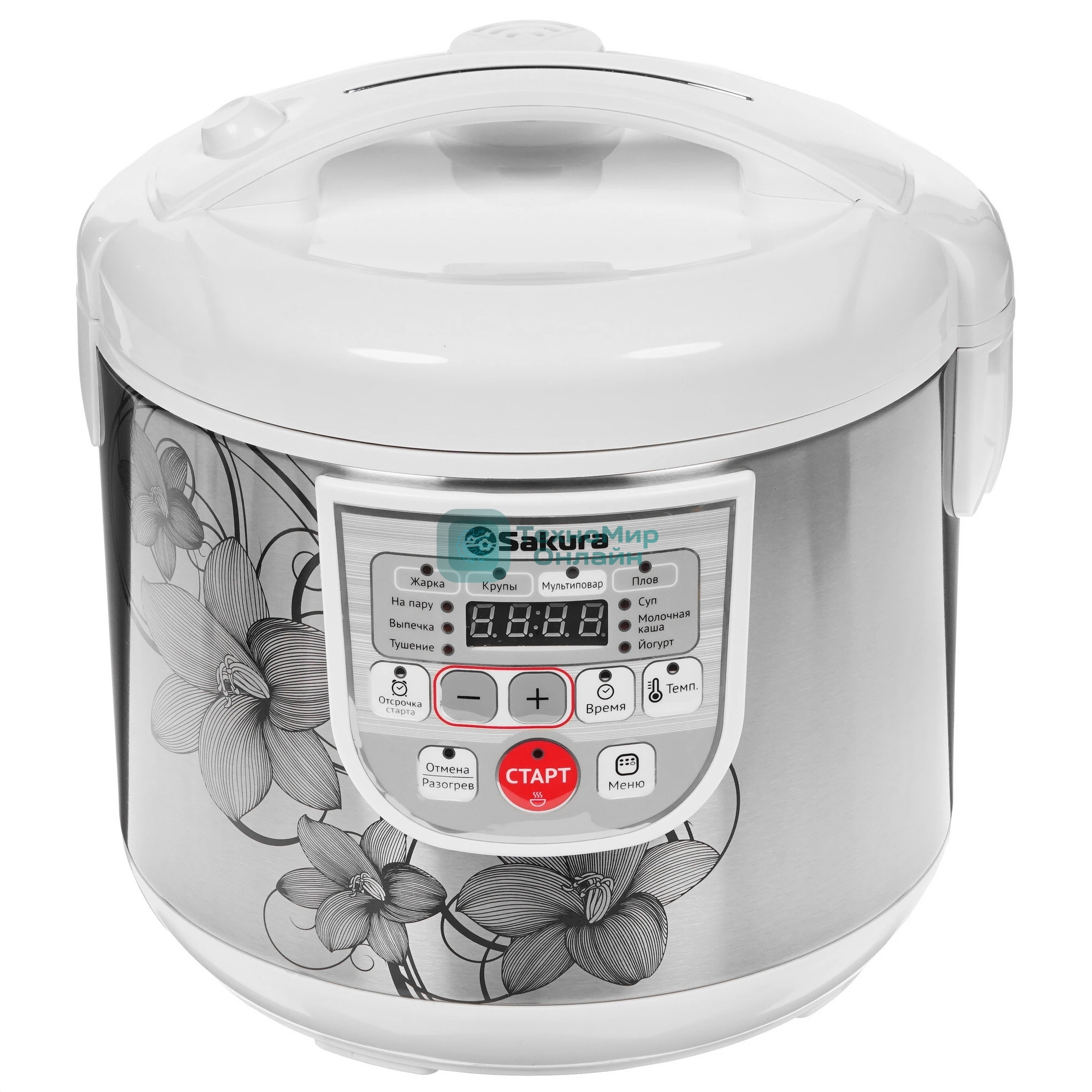 Мультиварка Sakura SA-7753W 5 л, 800 Вт, функция 
