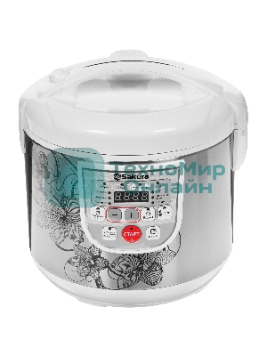 Мультиварка Sakura SA-7753W 5 л, 800 Вт, функция 