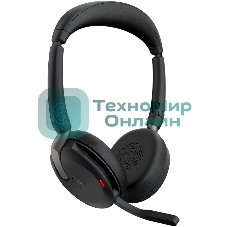Гарнитура Jabra Evolve2 65 Flex чёрный, беспроводная, Bluetooth, до 32 ч
