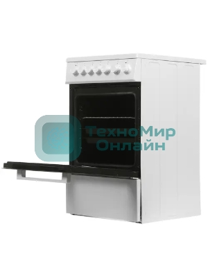 Плита электрическая Beko FSE57110GW белый, конфорок 4 шт, духовка 55 л, гриль, 50 см x 85 см x 60 см