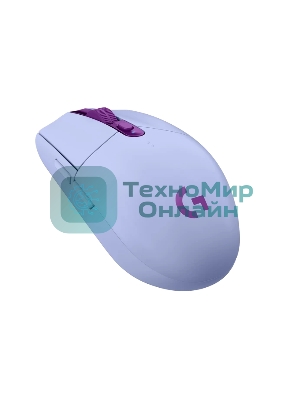 Мышь беспроводная Logitech G304 Lightspeed фиолетовый, 12000 dpi, радиоканал, USB, кнопки - 6