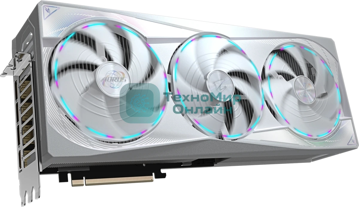 Видеокарта Gigabyte PCI-E 5.0 GV-N5080AORUSM ICE-16GD 1.0 NVIDIA GeForce RTX 5080 16Gb 256bit GDDR7 2617/30000 HDMIx1 DPx3 HDCP Ret