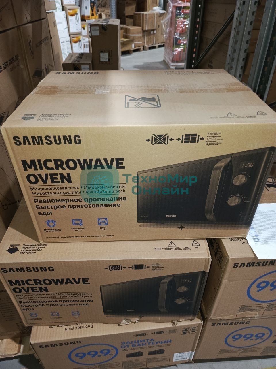 (Поврежденная упаковка) Микроволновая печь SAMSUNG 23L SOLO MS23K3614AW/BW